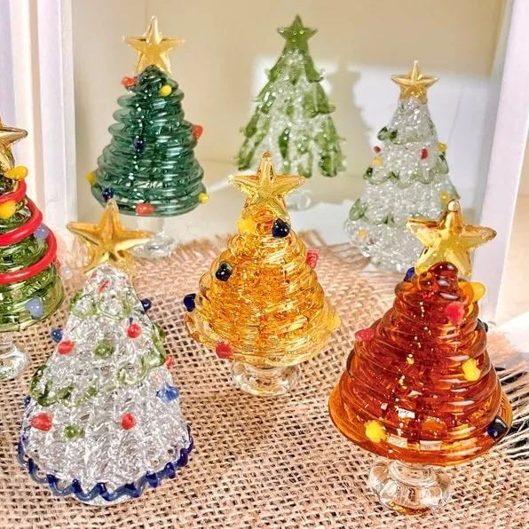 🎄Handmade Stained Glass Christmas Trees