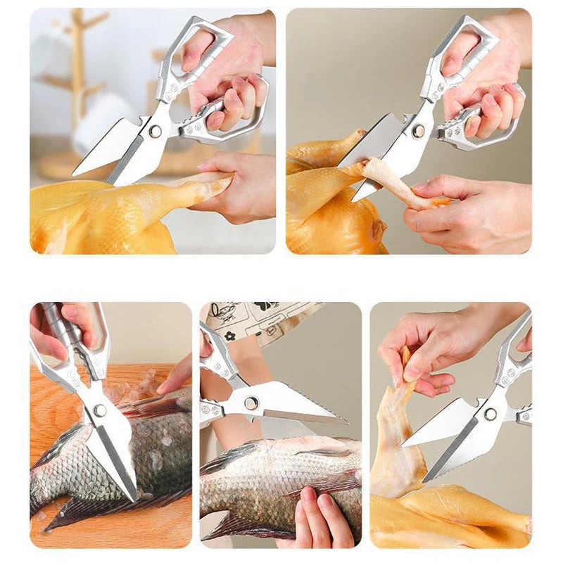 ✂️! 🔥 Heavy-Duty Kitchen Scissors - Multi-Function & Dishwasher Safe, Perfect for Poultry, Herbs and Daily Use 🍗✨