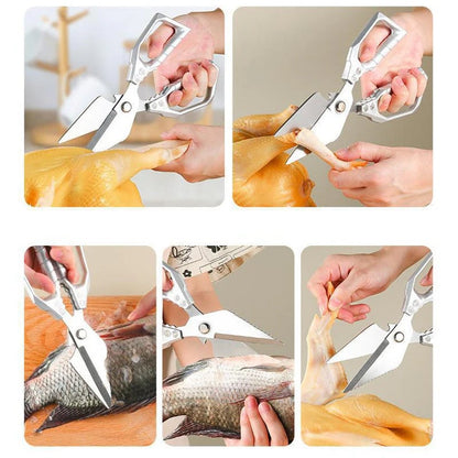 ✂️! 🔥 Heavy-Duty Kitchen Scissors - Multi-Function & Dishwasher Safe, Perfect for Poultry, Herbs and Daily Use 🍗✨