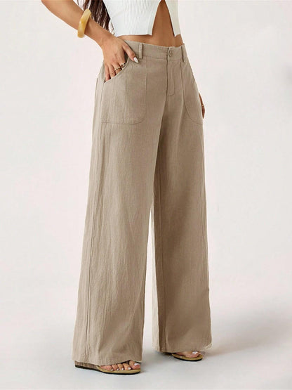💃❤️Women's Summer Classical Linen Lightweight Palazzo Pants