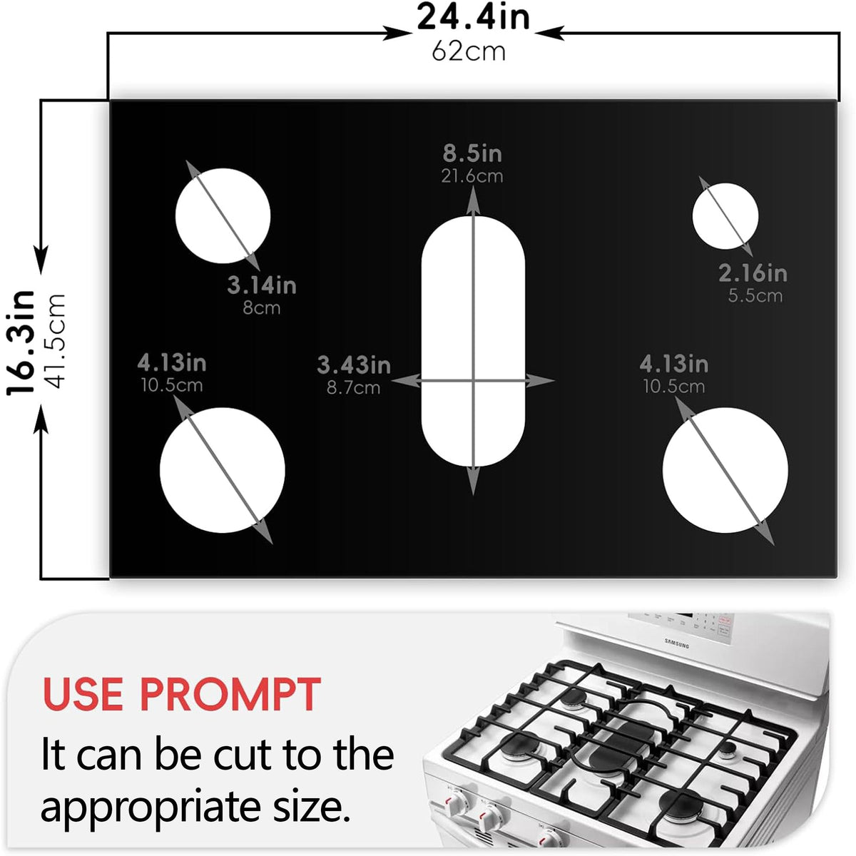 🧽4-Piece Reusable Non-Stick Gas Stove Burner Covers – Heat-Resistant & Washable
