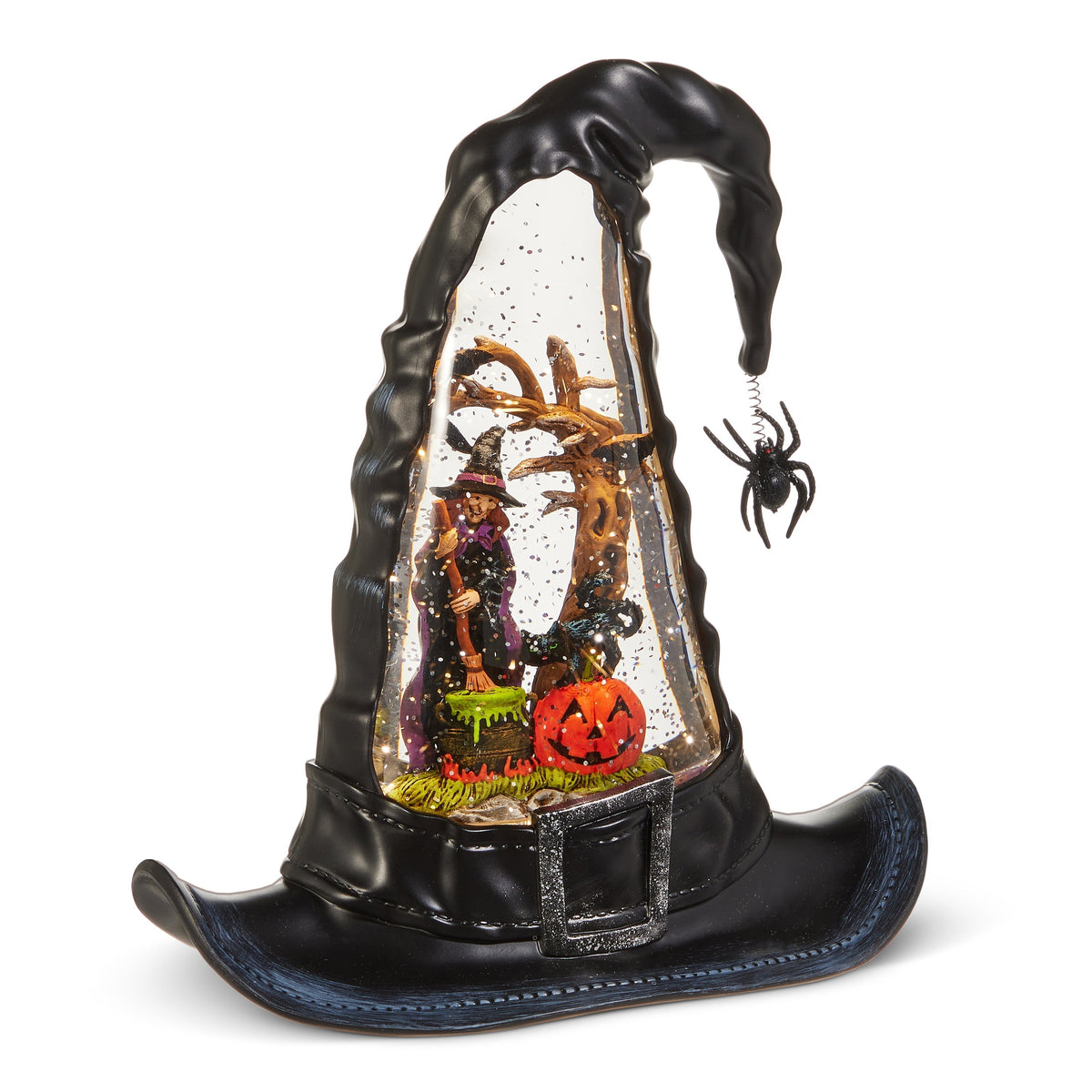 Witches Hat Lighted Water Lantern With Swirling Glitter - 4500755  - USB Included New