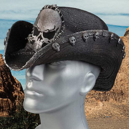 🔥LAST DAY SALE 49% OFF☠️🎩Heavy Metal Rocker Handstitched Skull Hat