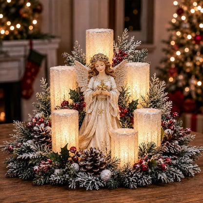 🌲Early Christmas Promotion 49% OFF🌲Christmas Lighted Centerpiece with Flameless Candle Glow