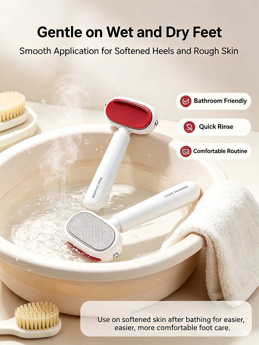 Dual‐Sided Foot Callus Remover, Replaceable Stainless Steel Blade Foot Scraper 🦶