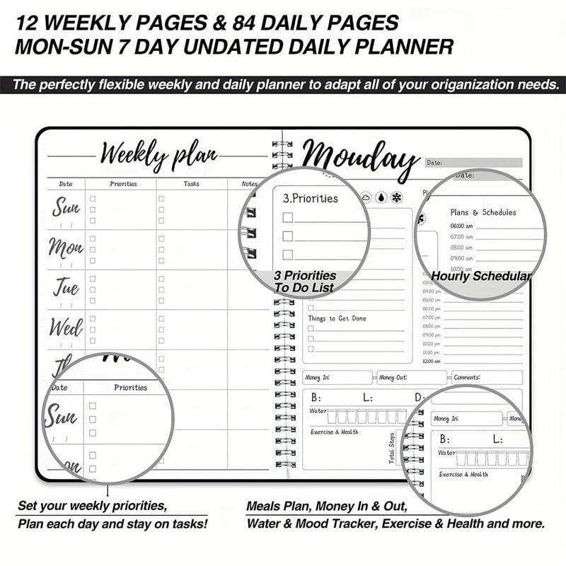 📚ADHD Planner Time Blocking❤️