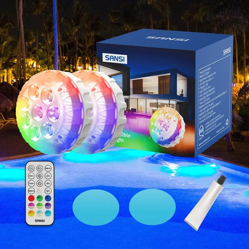 🌟💧 Swimming pool RGB lights – IP68 Waterproof Underwater Light, 3X Brighter, 20 Colors & RF Remote 🌈🎮