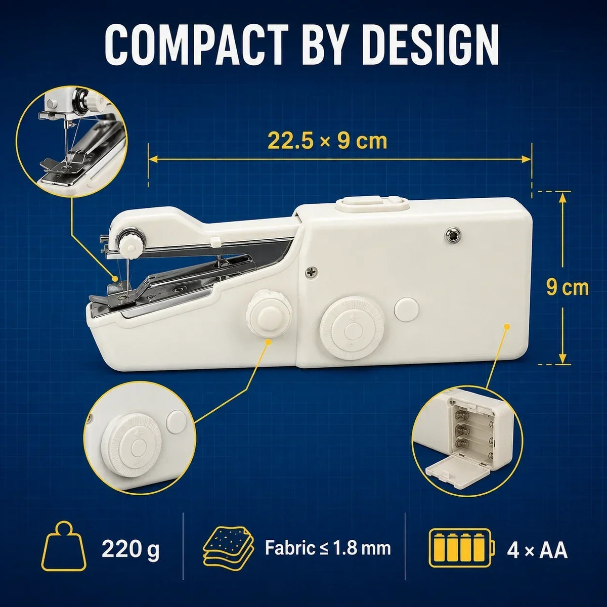 Portable Handheld Sewing Machine – Quick Fabric Repair Tool