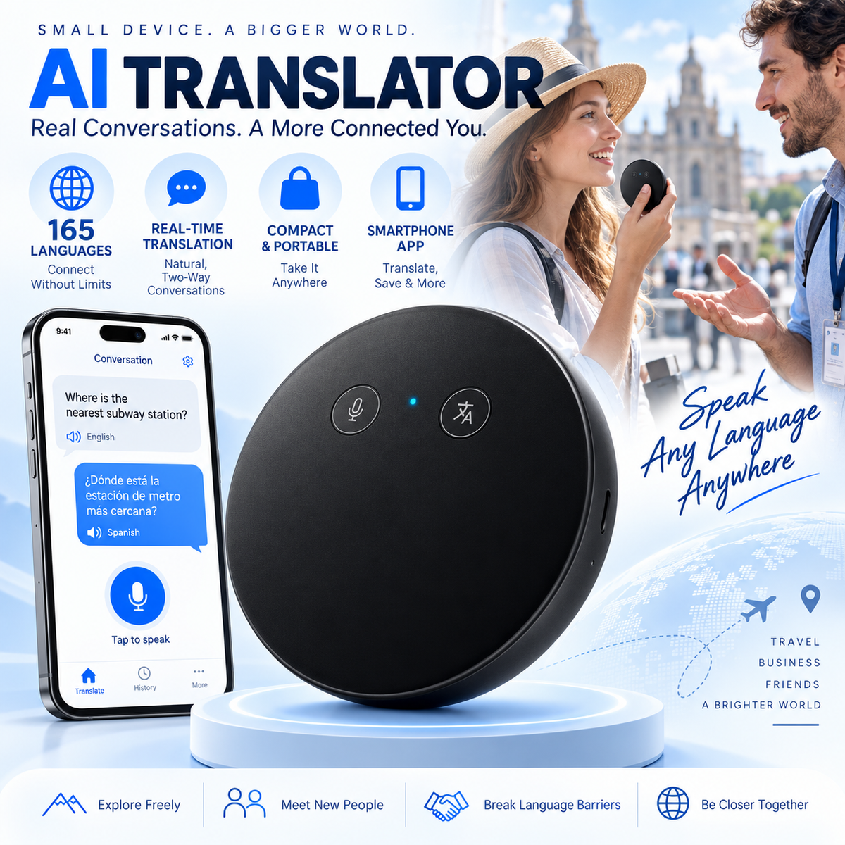 🌍 AI Smart Voice Translator – Speak, Learn & Connect Anywhere