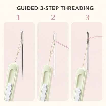 2-in-1 Needle Threader & Retractable Seam Ripper Tool