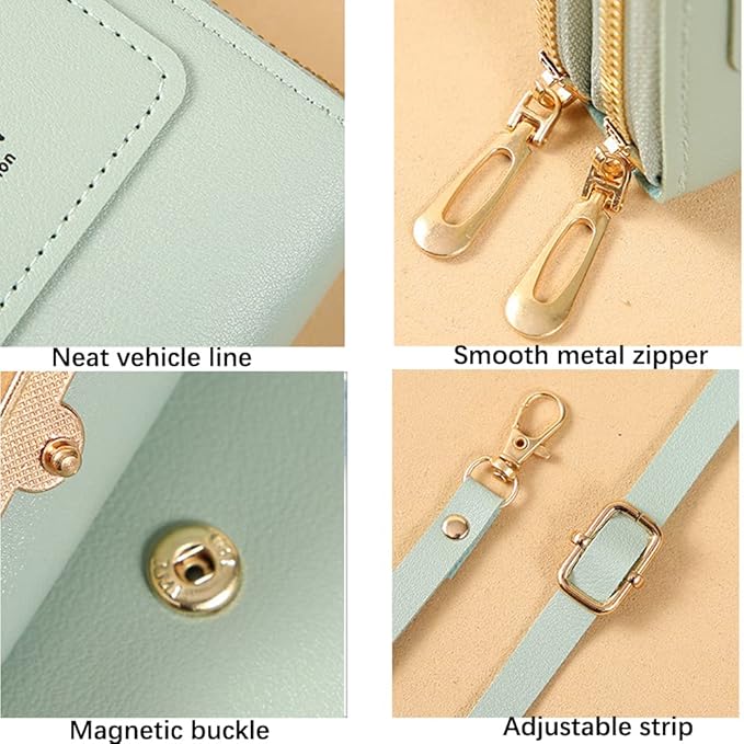 🔥LAST DAY 50% OFF - 👛📱 Dopamine Color Touchscreen Crossbody Phone Wallet