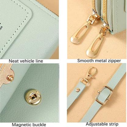 🔥LAST DAY 50% OFF - 👛📱 Dopamine Color Touchscreen Crossbody Phone Wallet