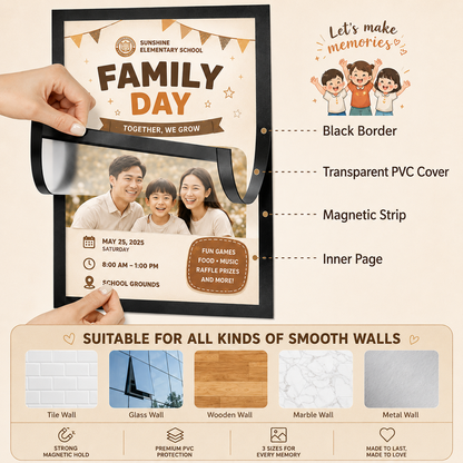 Magnetic Picture Frame Photo-3pcs