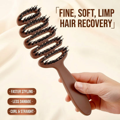Boar bristle massage hair care volumizing styling comb