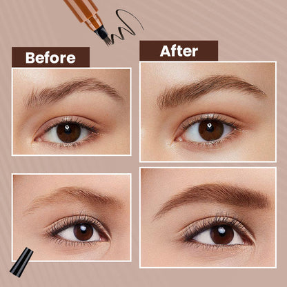 Waterproof Four-tip Beard and Eyebrow Pen