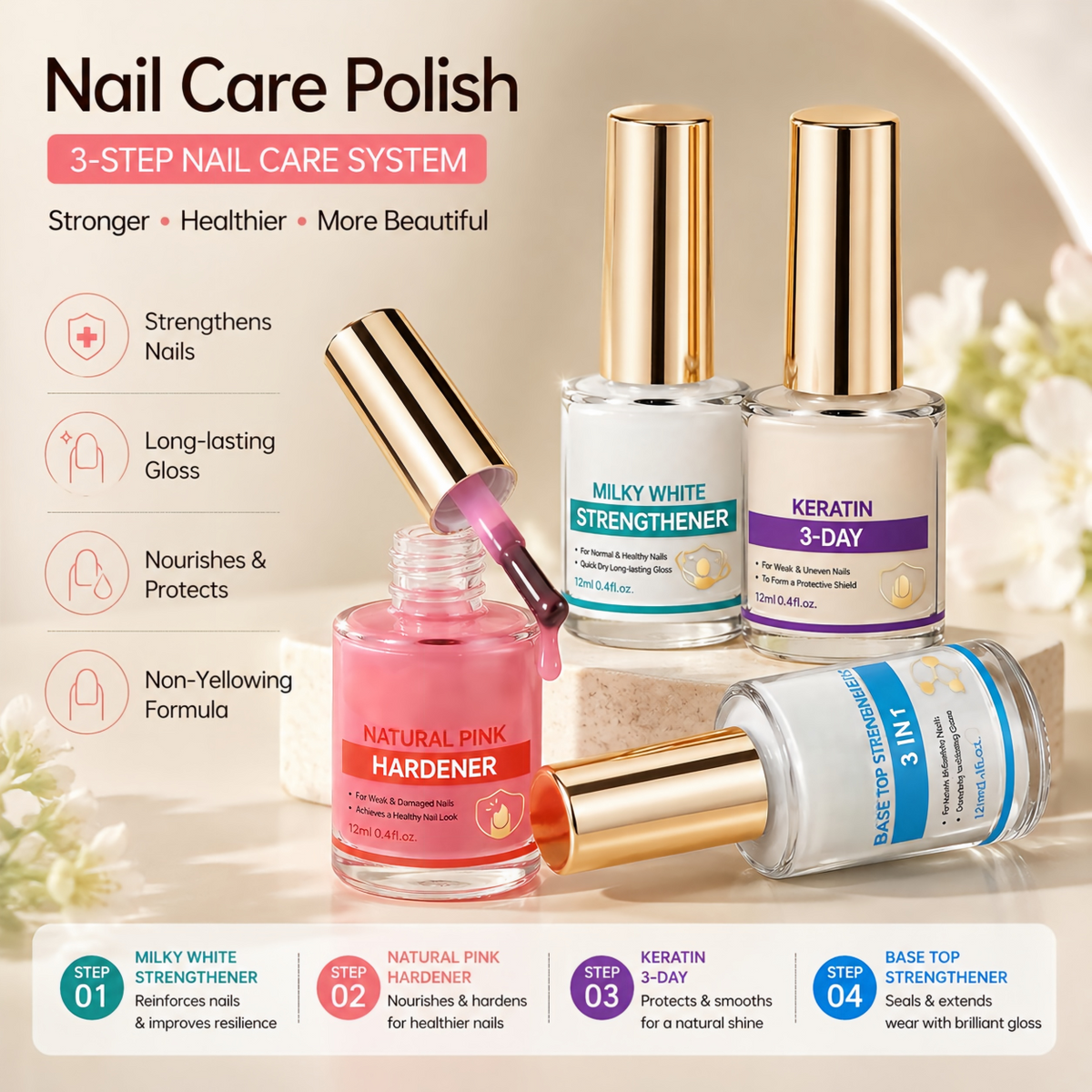 💅✨ 10-in-1 Intensive Nail Repair & Strengthener Treatment