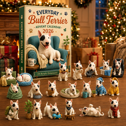 Everyday Bull Terrier Advent Calendar 2026 - 24 Acrylic Ornaments