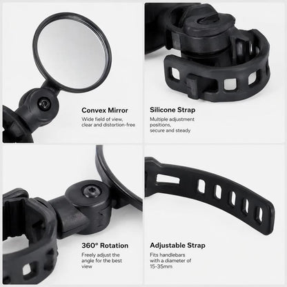 Bicycle Handlebar Convex Rearview Mirror