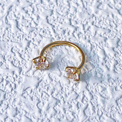 Internally Threaded Gems Nose Ring