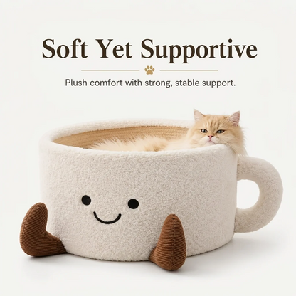 🐾Cute Coffee Mug Shaped Pet Bed For Dogs & Cats
