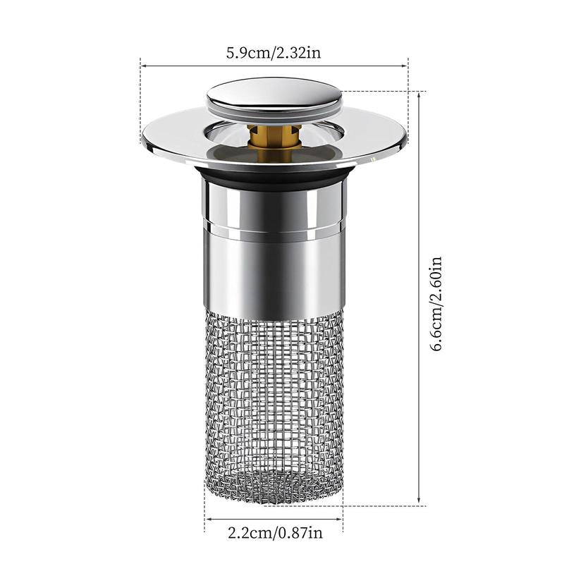 ✨🔥Universal Pop-up Sink Drain Filter