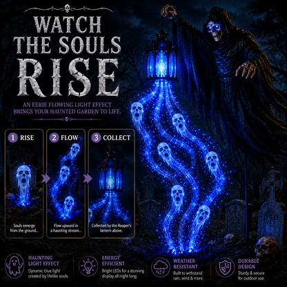 🎁💀The Grim Reaper’s Glowing Garden-A Spooky Halloween Yard Display