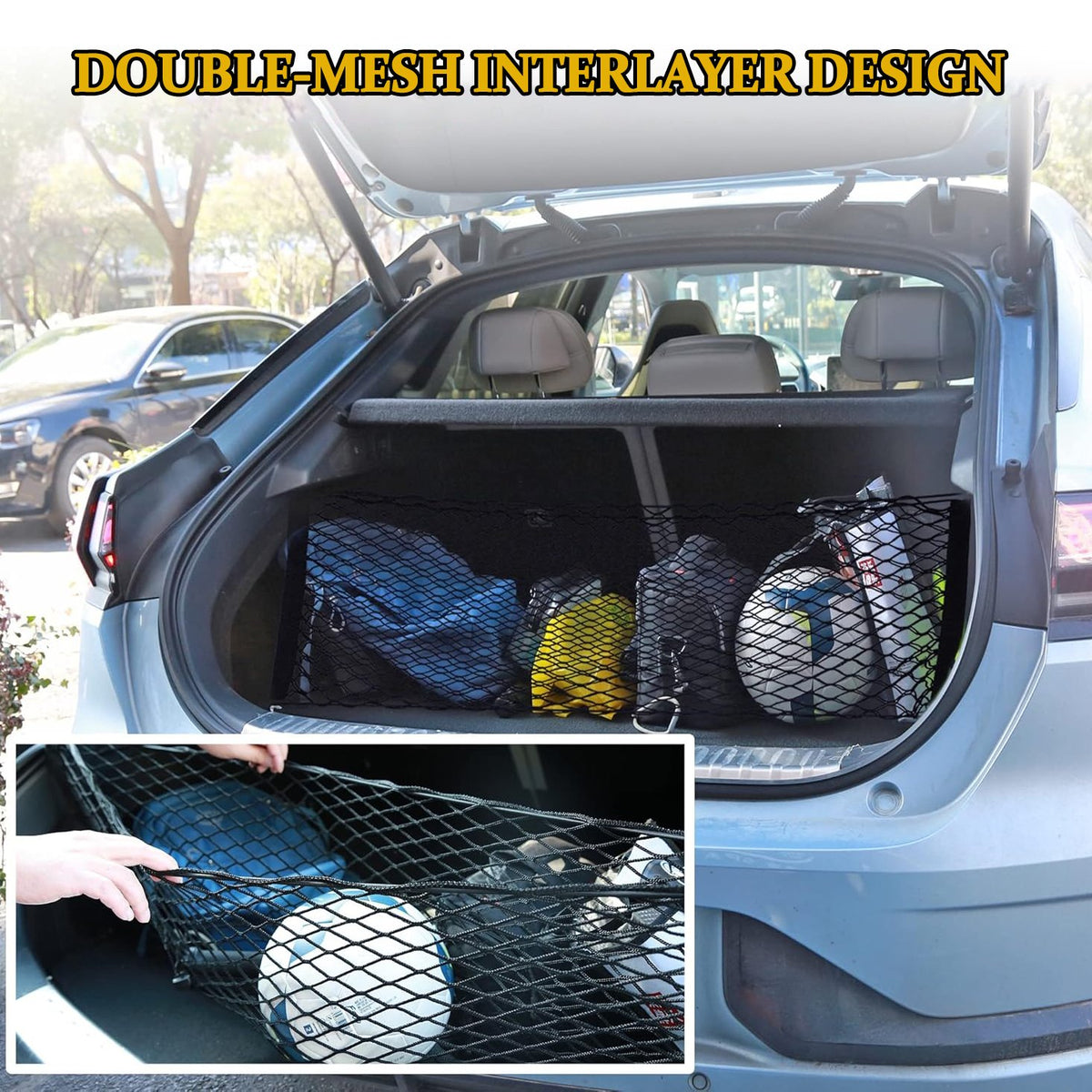 🔥Last 4 hours Sale: Save 49%-🚗Car Rear Cargo Pocket Mesh Net