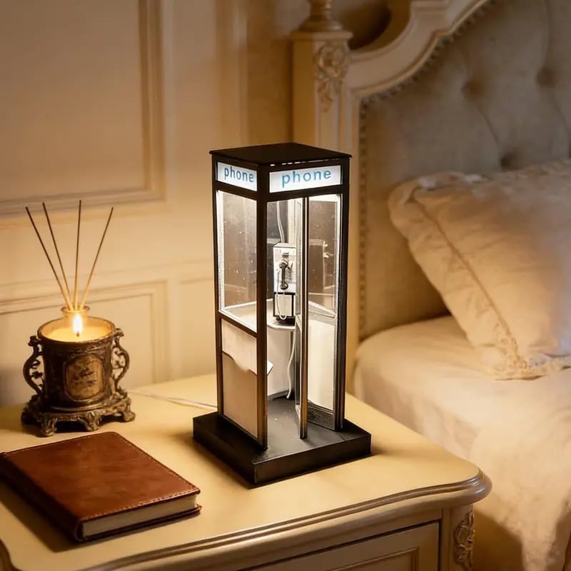 💡Retro-Style Telephone Booth Decorative Lamp