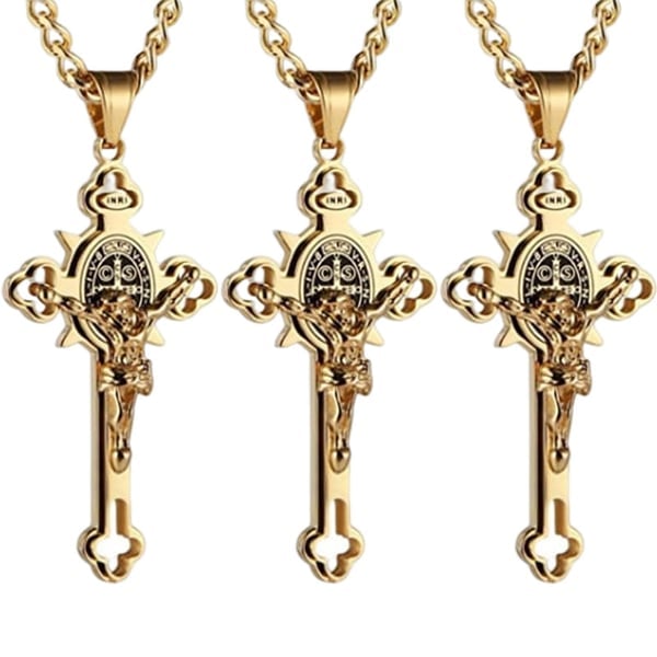 🔥Last 4 hours Sale: Save $30 -✨ST.Benedict Protection Cross Power Pendant Necklace
