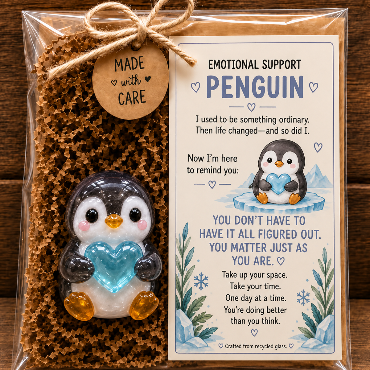 Emotional Support Glass Animal Gift 🐾💕 – A Little Reminder That You Matter