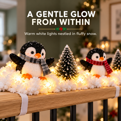 🔥Hot Sale 40% OFF🔥Playful Penguin Snowy Stair Railing Decor