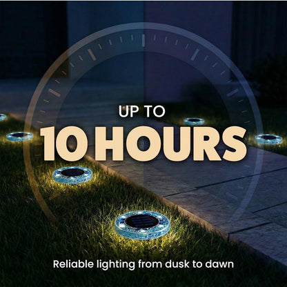 🚀Gift for Father's Day✨Solar Outdoor Mosaic Disc Lights (4-Pack)