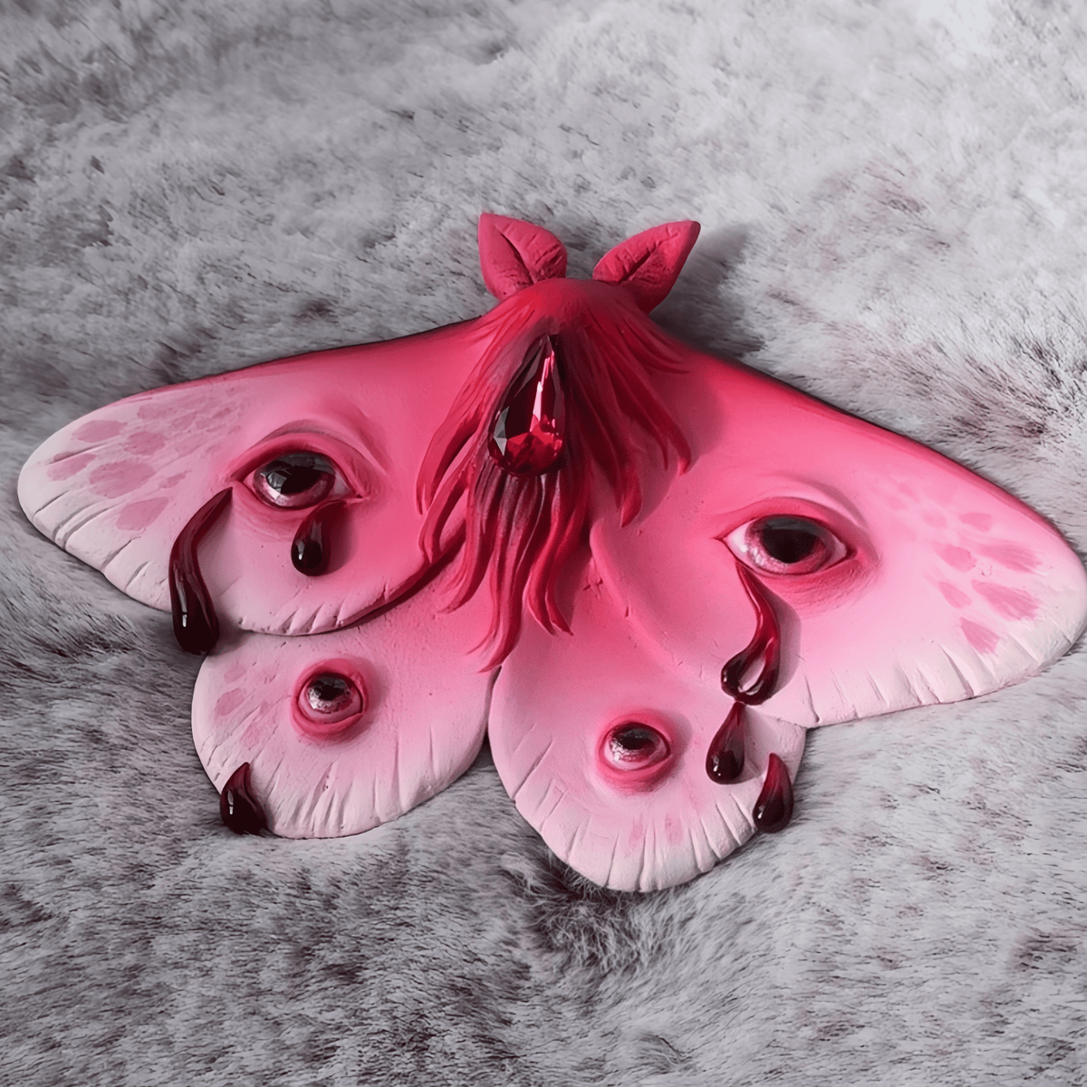 🔥Last Day 49% OFF - 🦋 Red-eyed Gem Moth Sculpture