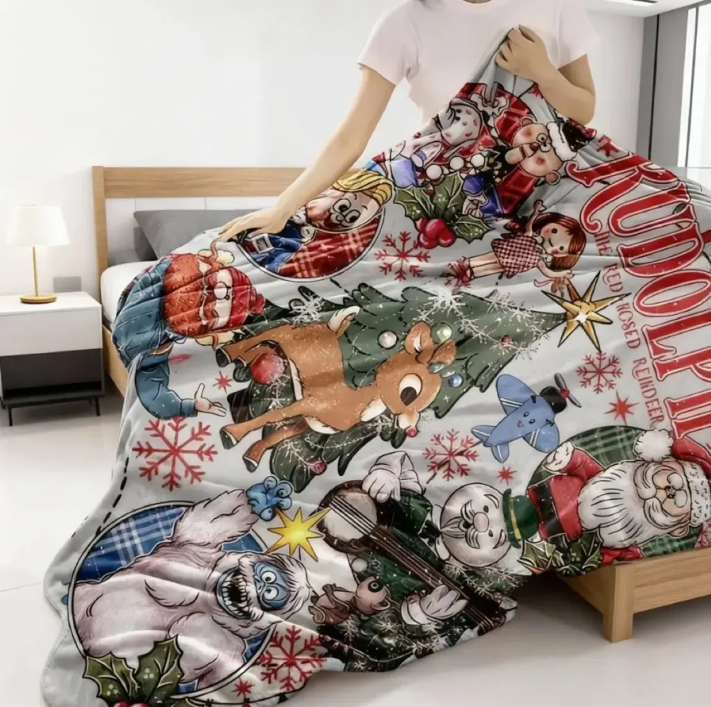 2026 Hot Sale🎄 Rudolph the Red-Nosed Reindeer Christmas Blanket
