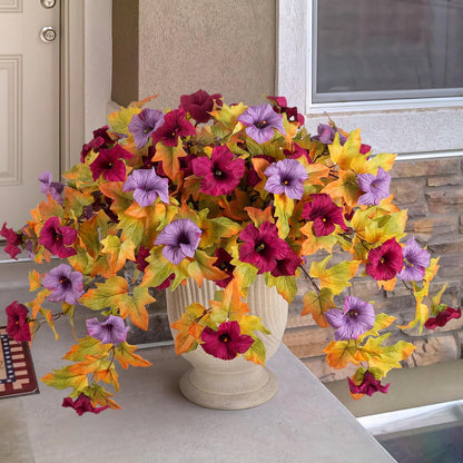 Outdoor Artificial Petunia Flowers Decor (2Pcs)
