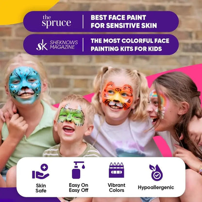 🎨18 PCS XL Washable Face Paint Crayons for Kids✨Non‑Toxic • Safe for Sensitive Skin • Easy On, Easy Off