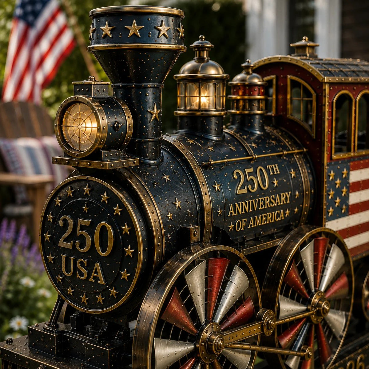 🔥 Selling Fast! 🇺🇸 250th Anniversary Liberty Express Train Wind Spinner