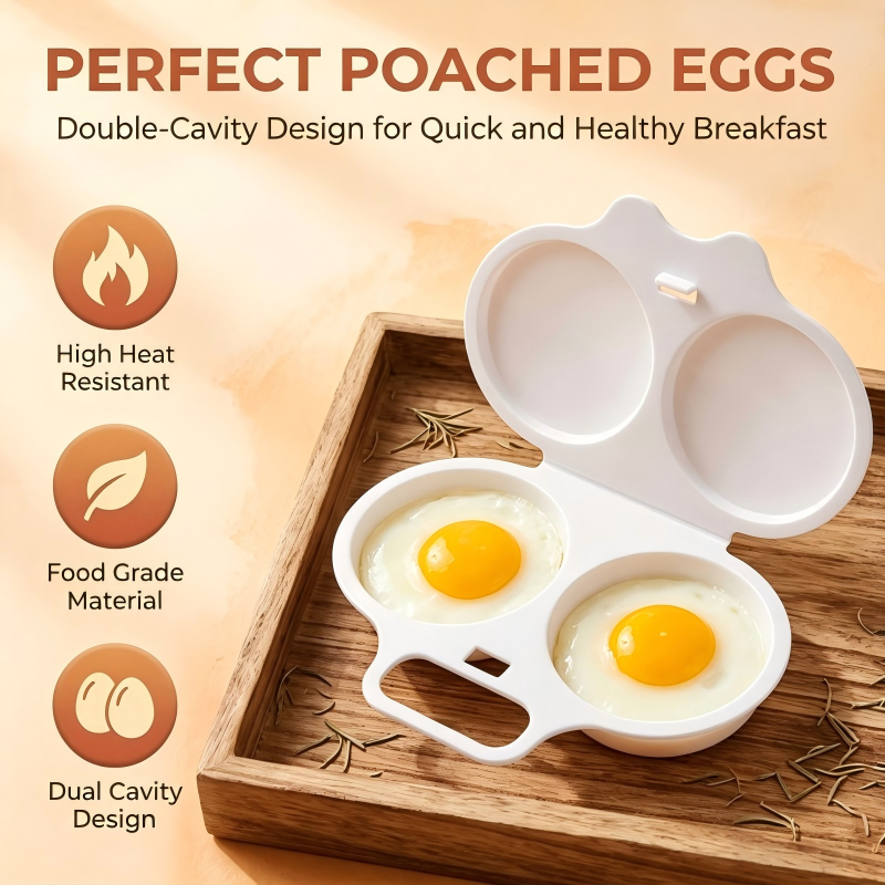 2-Egg Microwave Egg Poacher with Lid