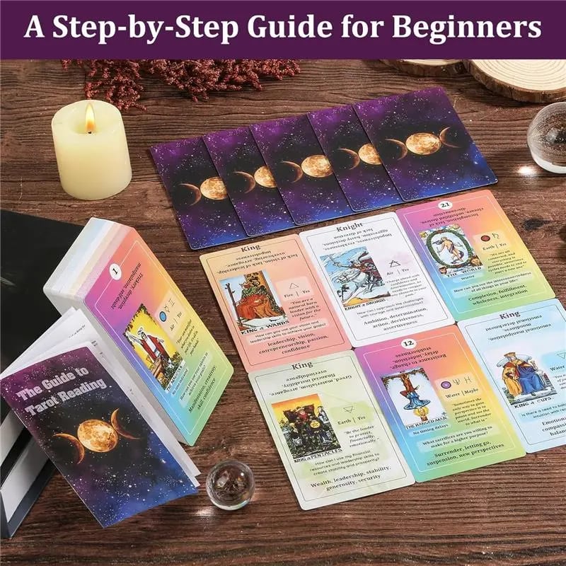 💖Last Day Sale 49% OFF-Purple Moon Tarot Kit 🔮