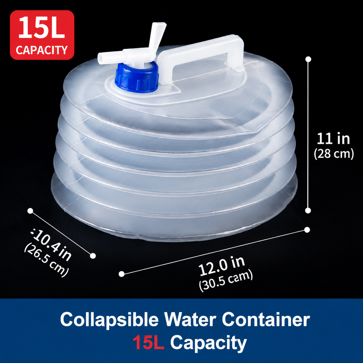 ⛺Foldable outdoor vehicle water container