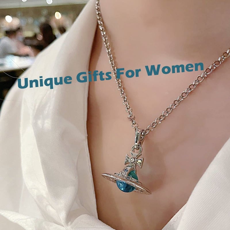 🔥Last 4 hours Sale: Save 50% -Saturn 3D Crystal Necklace