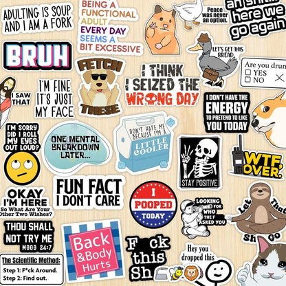 🔥Last Day 49% OFF - Set of 260 Pcs Funny Saying Stickers
