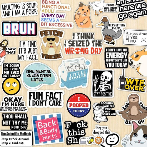 🔥Last Day 49% OFF - Set of 260 Pcs Funny Saying Stickers
