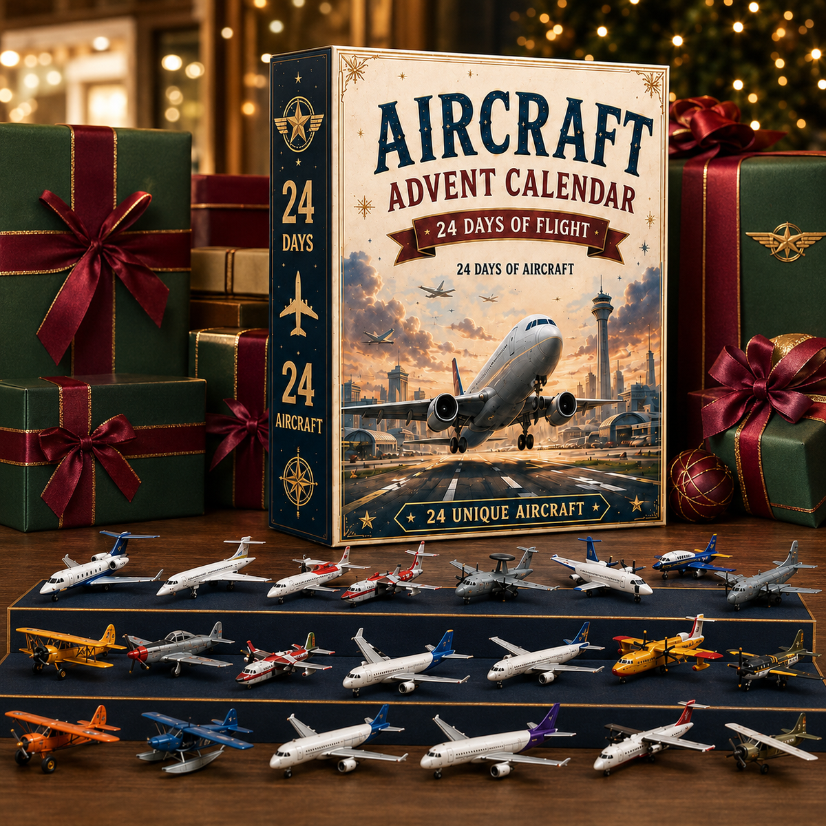 🎄Last Day 49% OFF – ✈️ Aircraft Advent Calendar 2026 | 24 Days of Flight with 24 Unique Miniature Airplanes, Jets & Aviation Collectibles 🎄🎁
