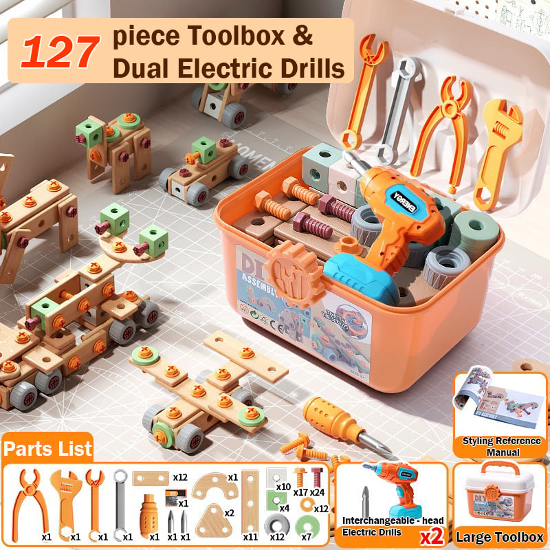 Kids' Electric Drill Screw Building Set