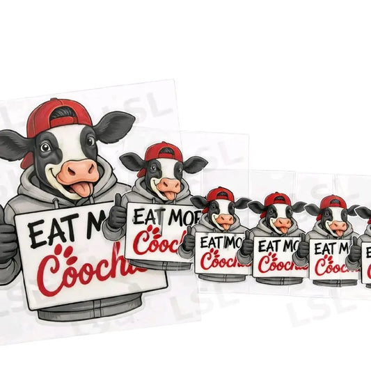 🔥Last Day 49% OFF - 🐄Funny Cow Uv Sticker 5 Pack