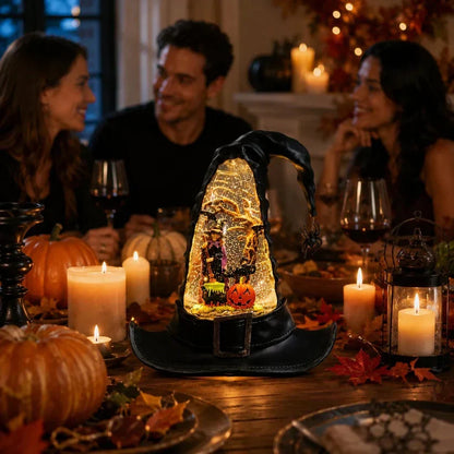 Witches Hat Lighted Water Lantern With Swirling Glitter - 4500755  - USB Included New