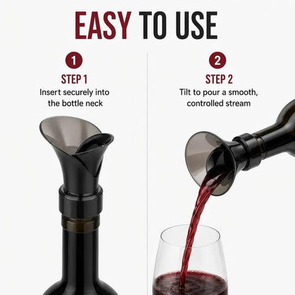 Flower Petal Wine Pourer and Stopper Drip Free Spill Proof