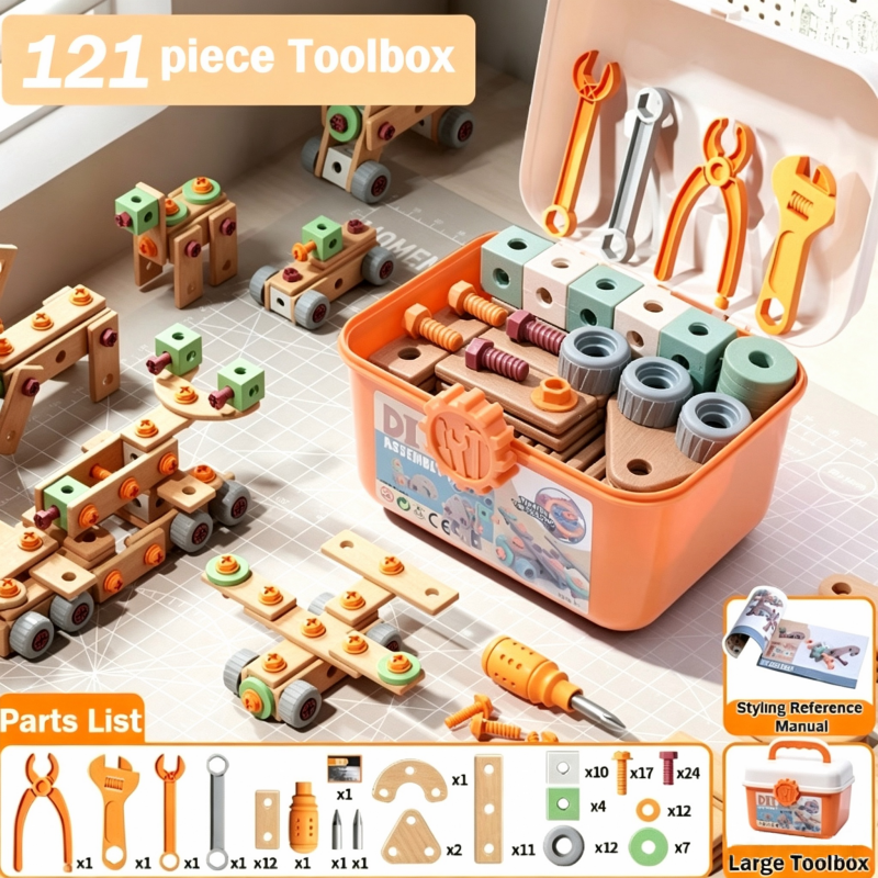 Kids' Electric Drill Screw Building Set