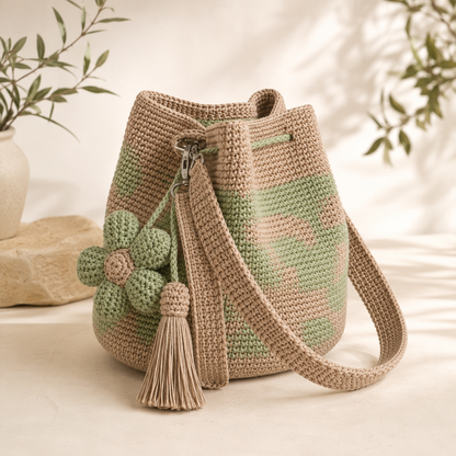 Handwoven Flower Bucket Bag🔥